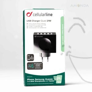 Chargeur cellularline 21W 4 port usb